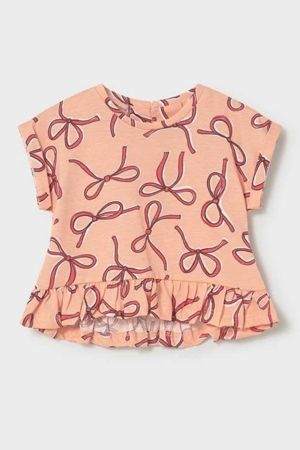 Mayoral Yazlık Kız Bebek Bluz Şort 3'lü Set Turuncu - Thumbnail