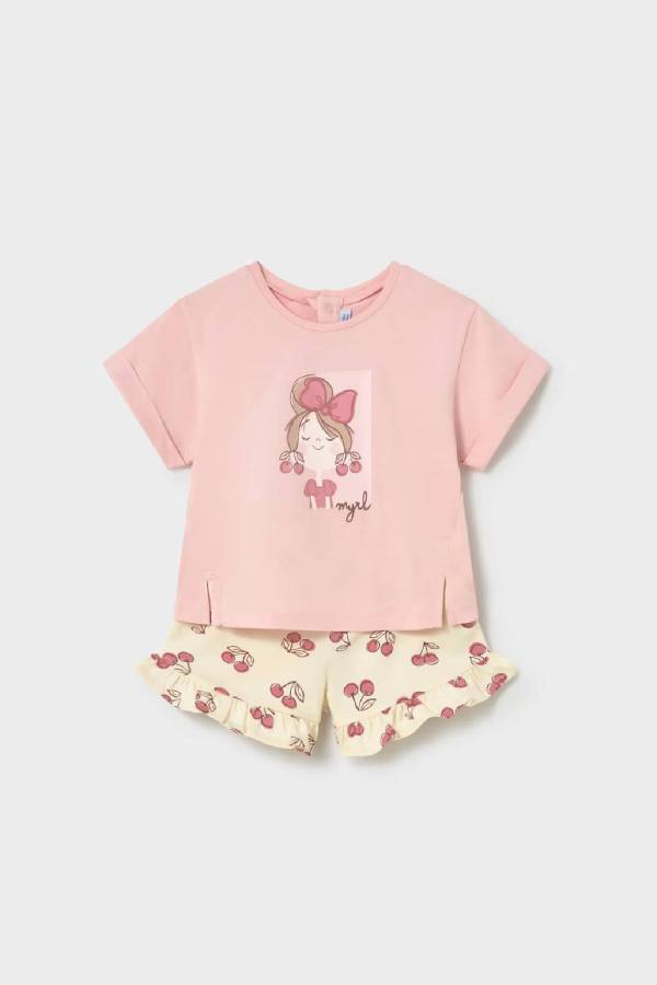 Mayoral Yazlık Kız Bebek Bluz Şort Set
