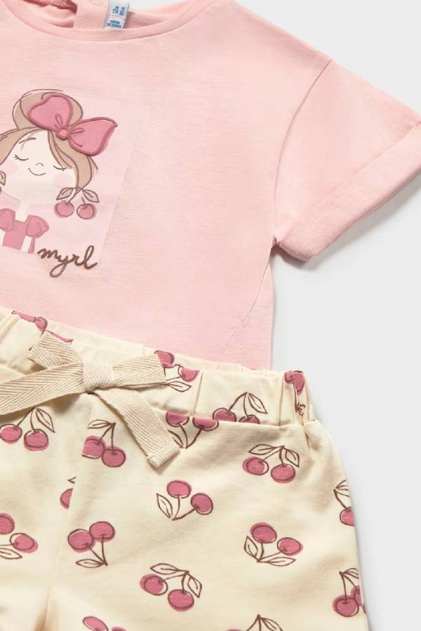 Mayoral Yazlık Kız Bebek Bluz Şort Set