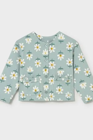 Mayoral Yazlık Kız Bebek Bluz Tayt Ceket 3'lü Set Yeşil - Thumbnail