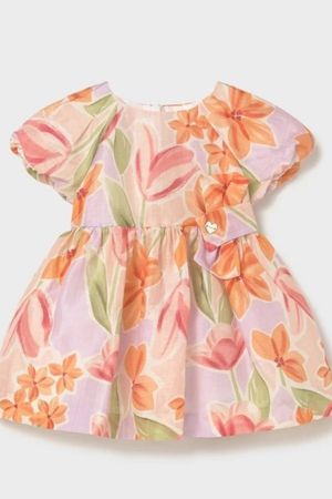 Mayoral Yazlık Kız Bebek Çiçek Desenli Elbise Pembe - Thumbnail