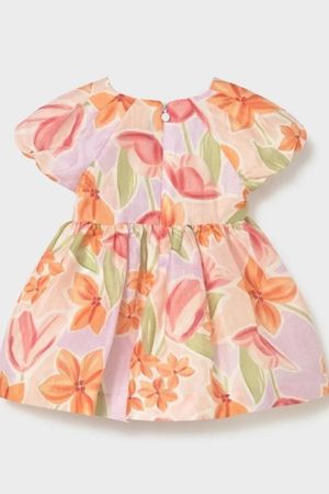 Mayoral Yazlık Kız Bebek Çiçek Desenli Elbise Pembe - Thumbnail