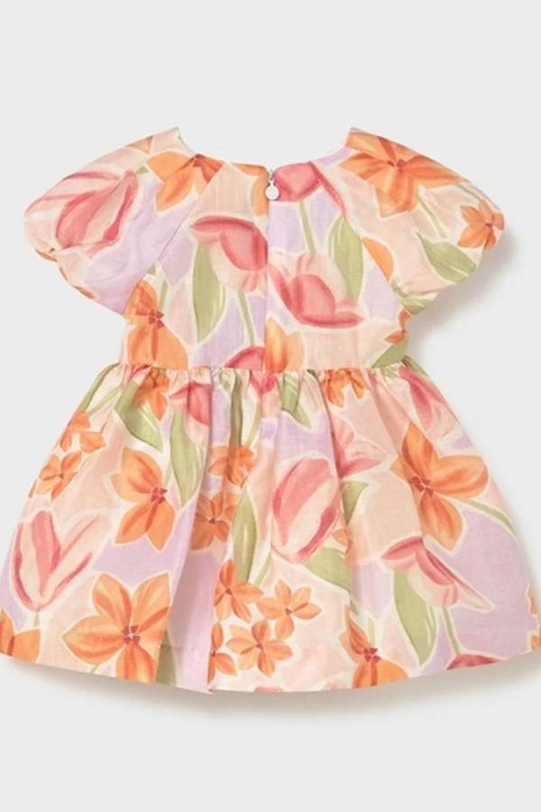 Mayoral Yazlık Kız Bebek Çiçek Desenli Elbise Pembe