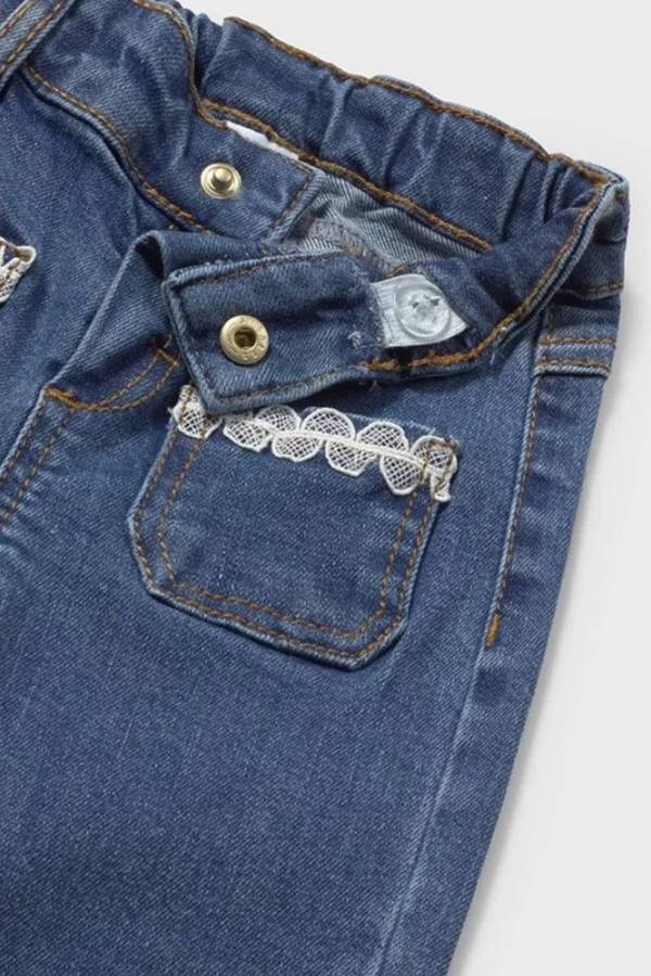 Mayoral Yazlık Kız Bebek Denim Pantolon Lacivert