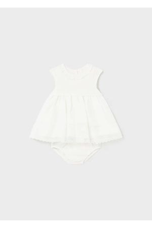 Mayoral Yazlık Kız Bebek Elbise Beyaz - Thumbnail
