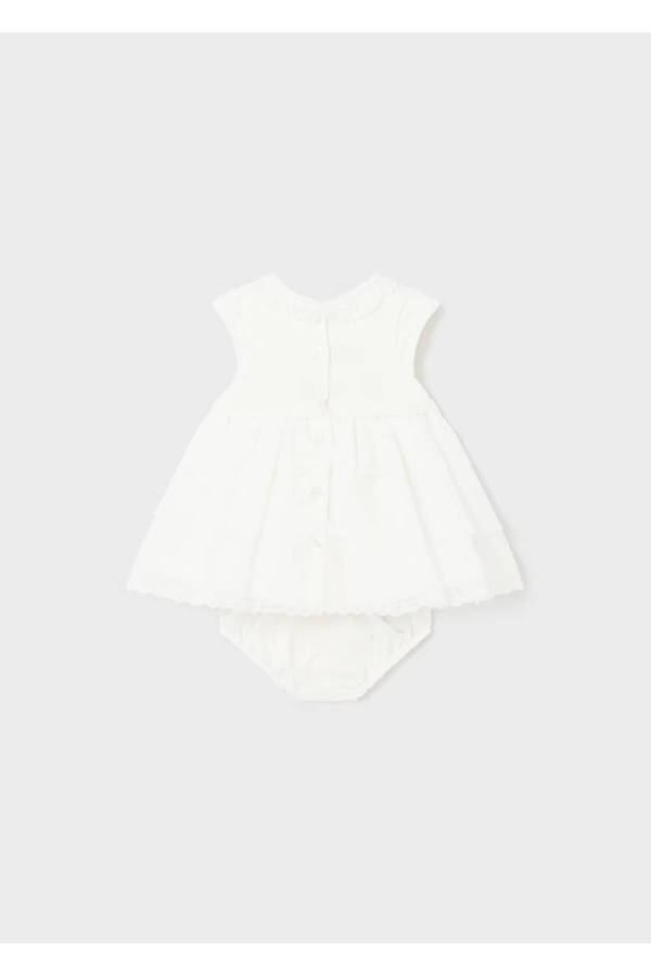 Mayoral Yazlık Kız Bebek Elbise Beyaz