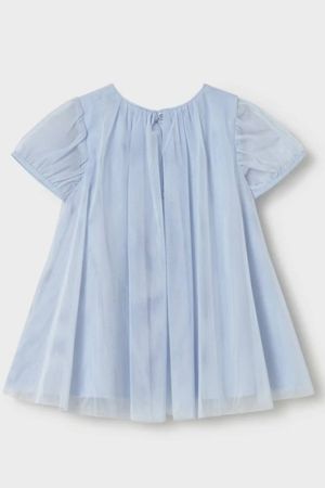 Mayoral Yazlık Kız Bebek Elbise Çanta Set Mavi - Thumbnail