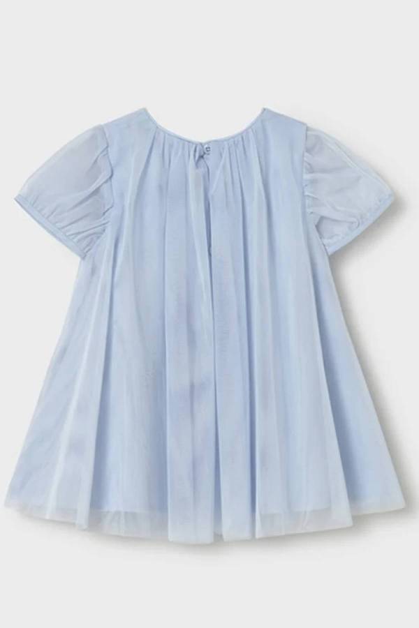 Mayoral Yazlık Kız Bebek Elbise Çanta Set Mavi