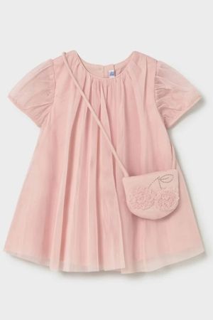 Mayoral Yazlık Kız Bebek Elbise Çanta Set Pembe - Thumbnail
