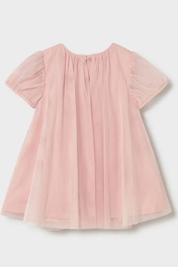 Mayoral Yazlık Kız Bebek Elbise Çanta Set Pembe