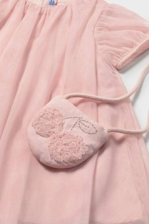 Mayoral Yazlık Kız Bebek Elbise Çanta Set Pembe - Thumbnail