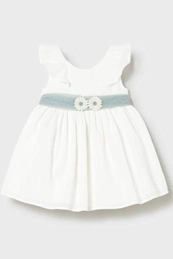 Mayoral Yazlık Kız Bebek Elbise Ekru