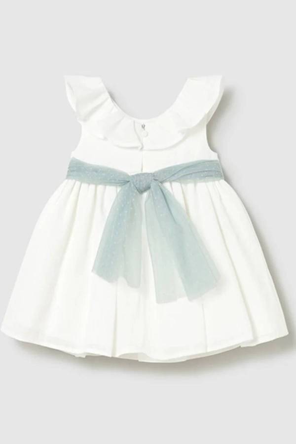 Mayoral Yazlık Kız Bebek Elbise Ekru