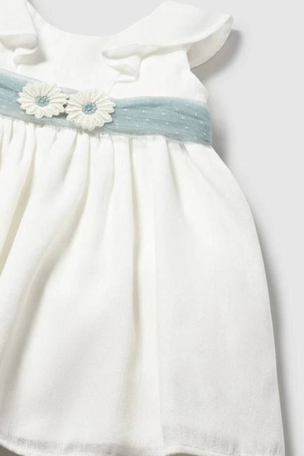 Mayoral Yazlık Kız Bebek Elbise Ekru