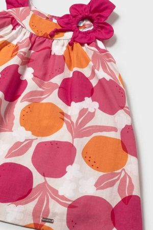 Mayoral Yazlık Kız Bebek Elbise Koyu Pembe - Thumbnail