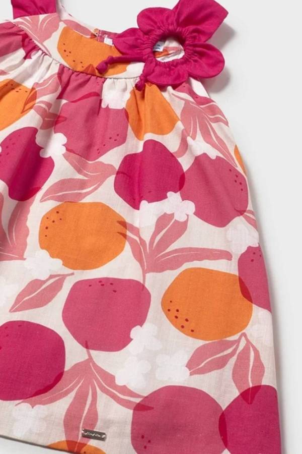 Mayoral Yazlık Kız Bebek Elbise Koyu Pembe