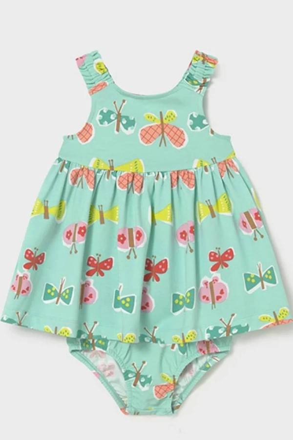 Mayoral Yazlık Kız Bebek Elbise Mavi