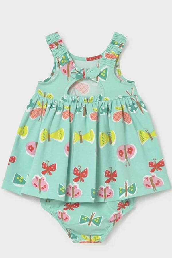 Mayoral Yazlık Kız Bebek Elbise Mavi