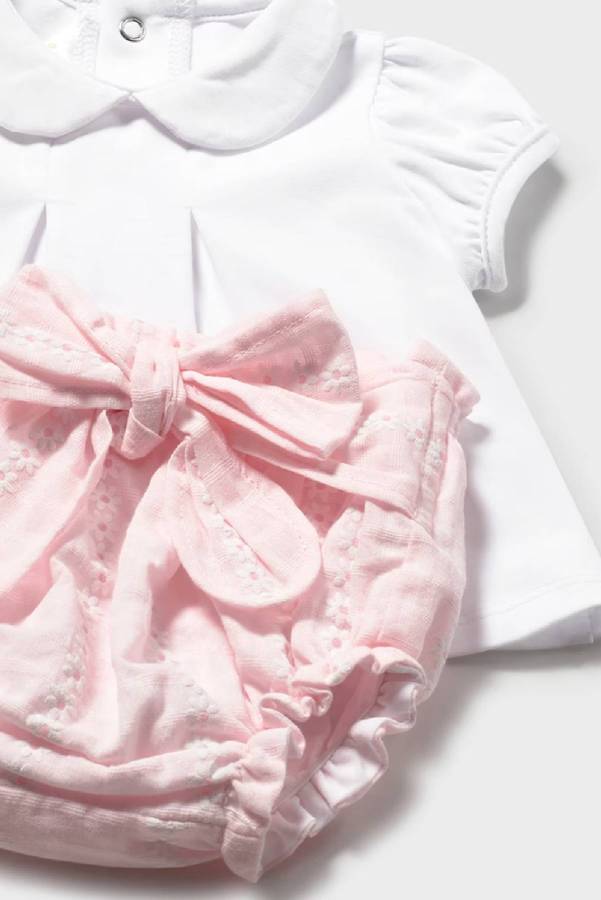Mayoral Yazlık Kız Bebek Hırka Bluz Şort Set