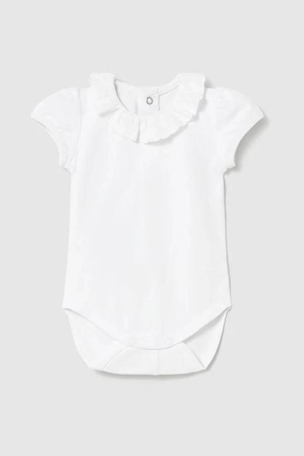Mayoral Yazlık Kız Bebek Kısa Kol Body Beyaz