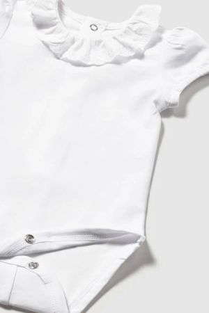 Mayoral Yazlık Kız Bebek Kısa Kol Body Beyaz - Thumbnail