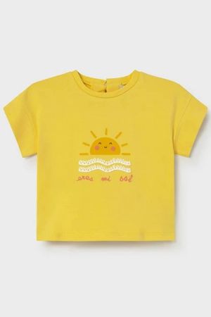Mayoral - Mayoral Yazlık Kız Bebek Kısa Kol T-shirt Sarı