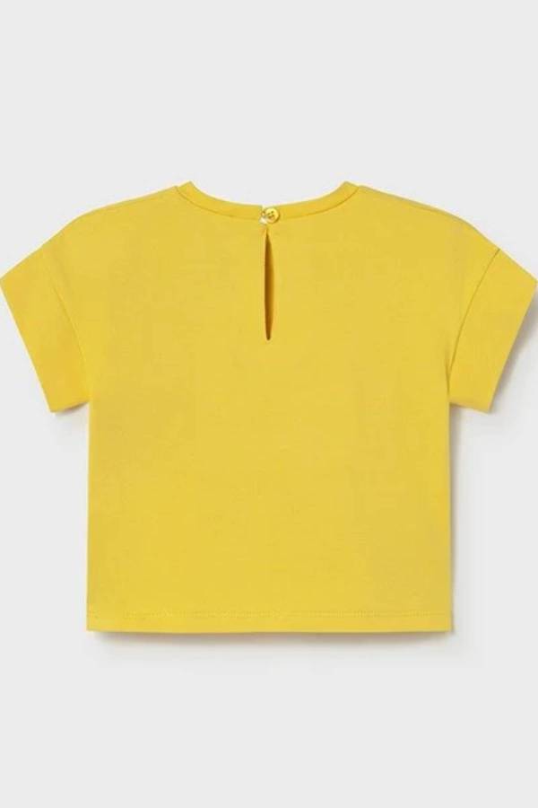 Mayoral Yazlık Kız Bebek Kısa Kol T-shirt Sarı