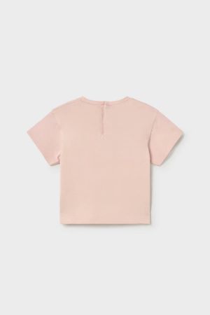 Mayoral Yazlık Kız Bebek Kısa Kol T-shrit Pembe - Thumbnail