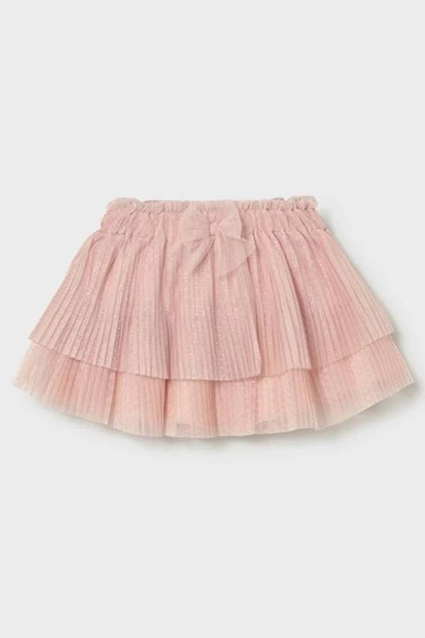 Mayoral Yazlık Kız Bebek Pileli Tül Etek Pembe