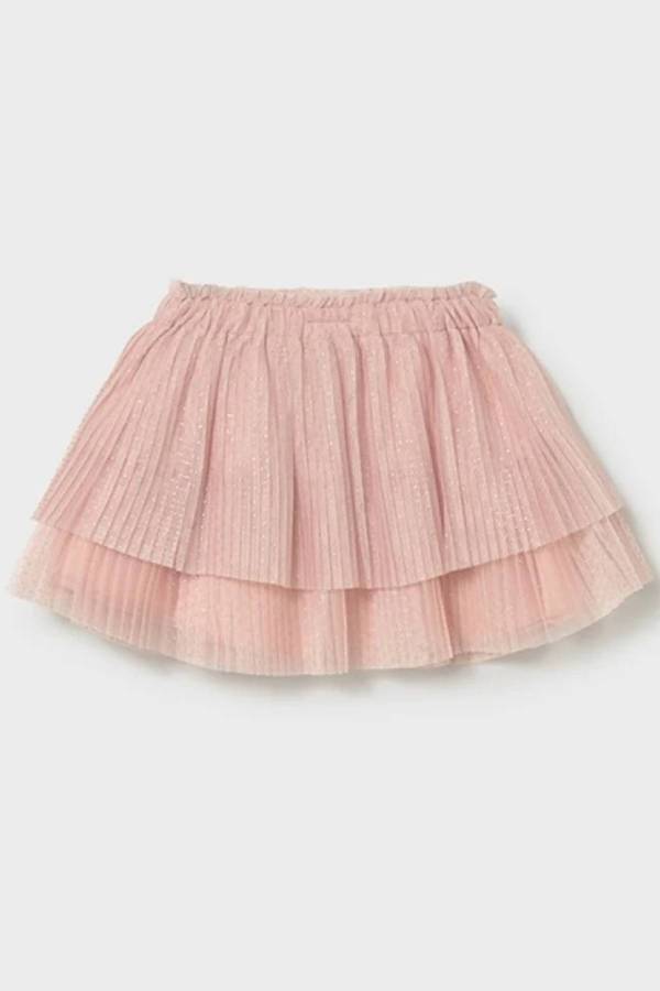 Mayoral Yazlık Kız Bebek Pileli Tül Etek Pembe