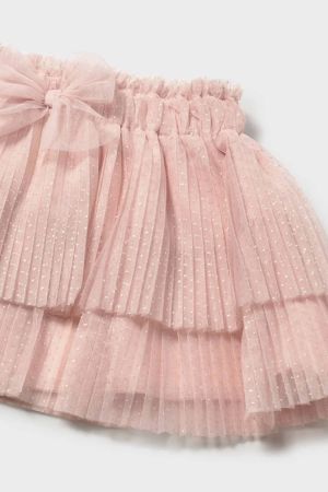 Mayoral Yazlık Kız Bebek Pileli Tül Etek Pembe - Thumbnail