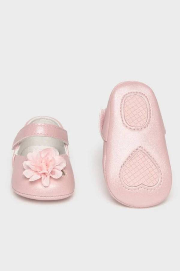 Mayoral Yazlık Kız Bebek Seramoni Patik Pembe Çicek