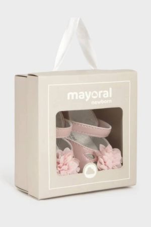 Mayoral Yazlık Kız Bebek Seramoni Patik Pembe Çicek - Thumbnail
