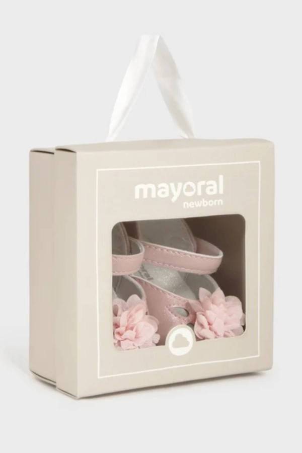 Mayoral Yazlık Kız Bebek Seramoni Patik Pembe Çicek