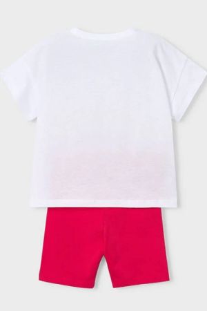 Mayoral Yazlık Kız Bluz Kısa Tayt 2'li Set Turuncu - Thumbnail