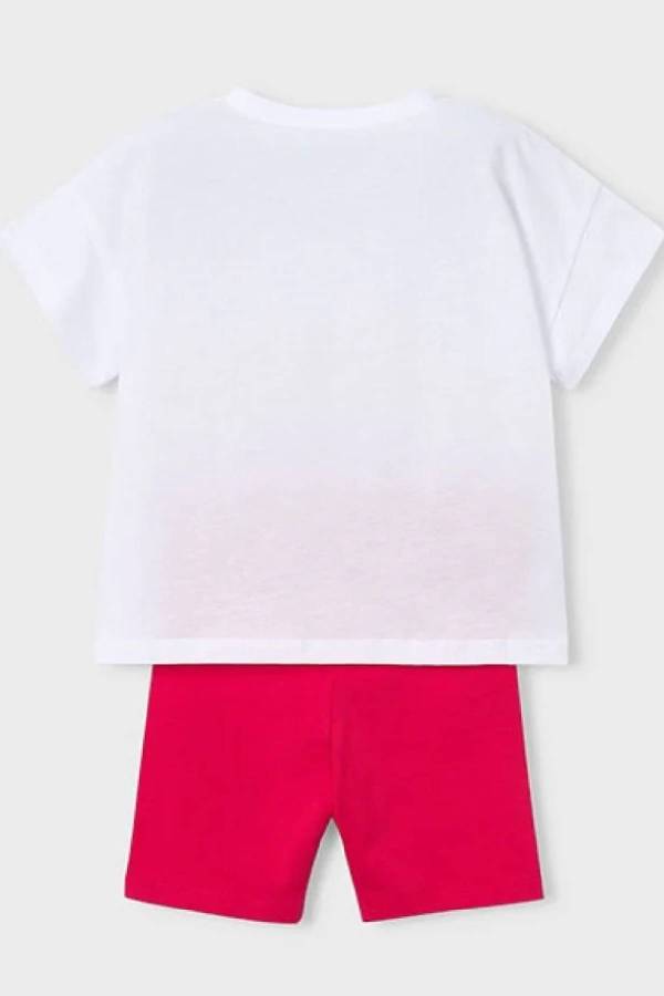 Mayoral Yazlık Kız Bluz Kısa Tayt 2'li Set Turuncu