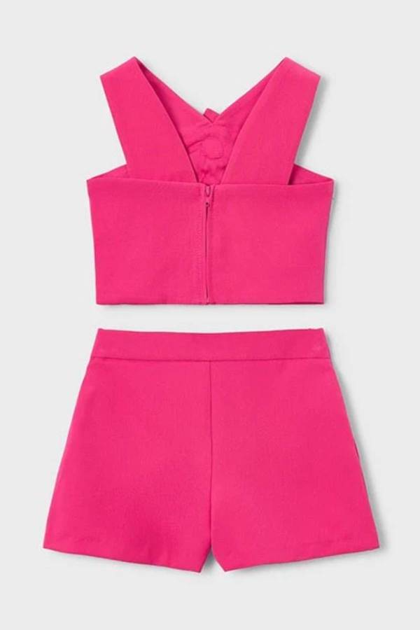 Mayoral Yazlık Kız Bluz Şort Set Kırmızı