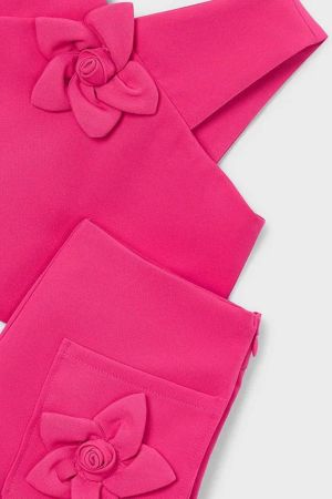 Mayoral Yazlık Kız Bluz Şort Set Kırmızı - Thumbnail