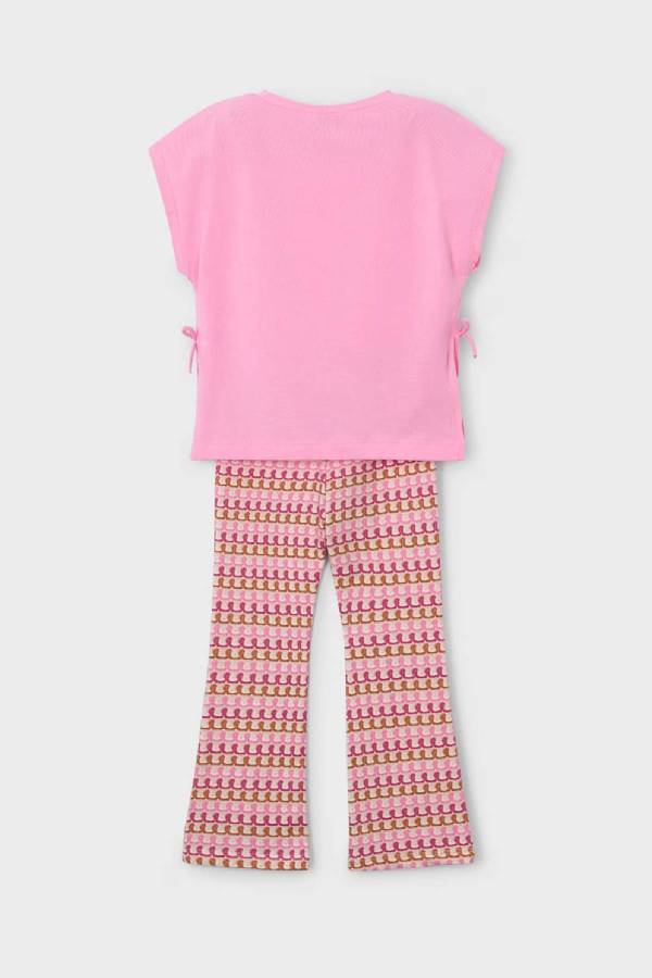 Mayoral Yazlık Kız Bluz Tayt 2'li Set Pembe