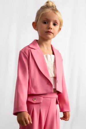 Mayoral - Mayoral Yazlık Kız Çocuk Blazer Ceket Pembe