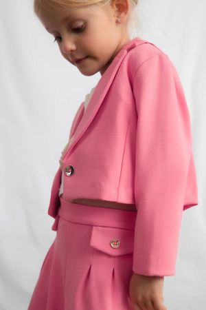 Mayoral Yazlık Kız Çocuk Blazer Ceket Pembe - Thumbnail