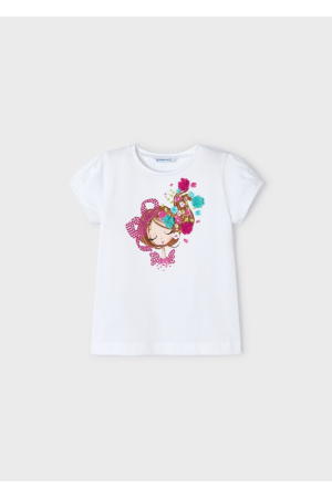 Mayoral Yazlık Kız Çocuk Kısa Kol T-shirt - Thumbnail