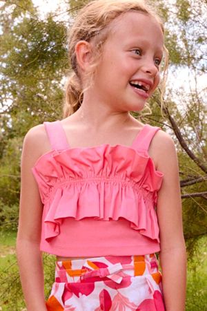Mayoral - Mayoral Yazlık Kız Çocuk Pembe Crop