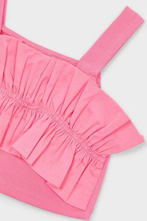 Mayoral Yazlık Kız Çocuk Pembe Crop - Thumbnail