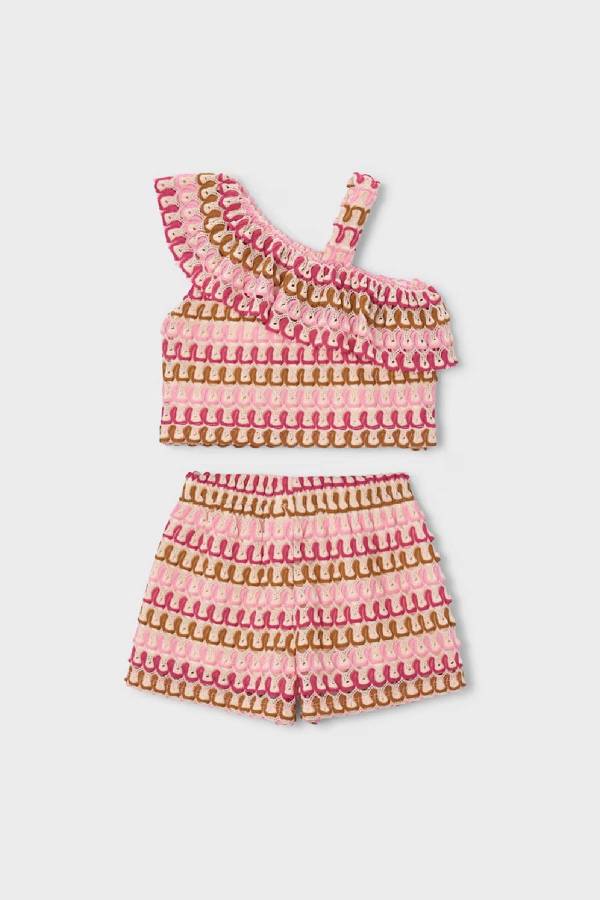 Mayoral Yazlık Kız Çocuk Şort Crop Takım Set