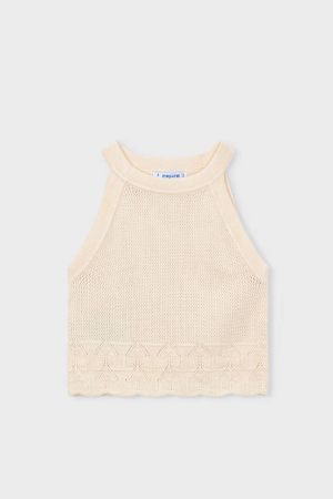 Mayoral - Mayoral Yazlık Kız Çocuk Triko Örme Crop