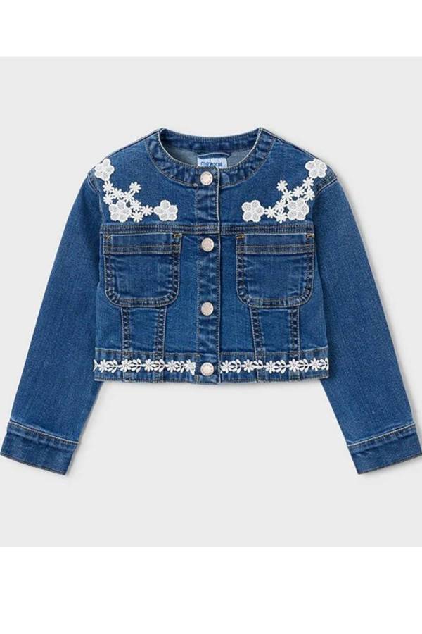 Mayoral Yazlık Kız Denim Ceket Lacivert