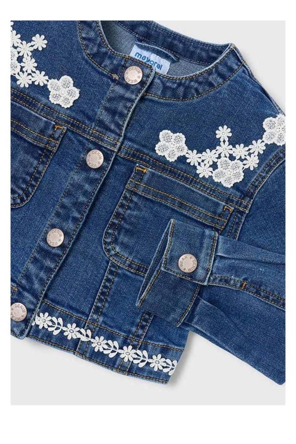 Mayoral Yazlık Kız Denim Ceket Lacivert