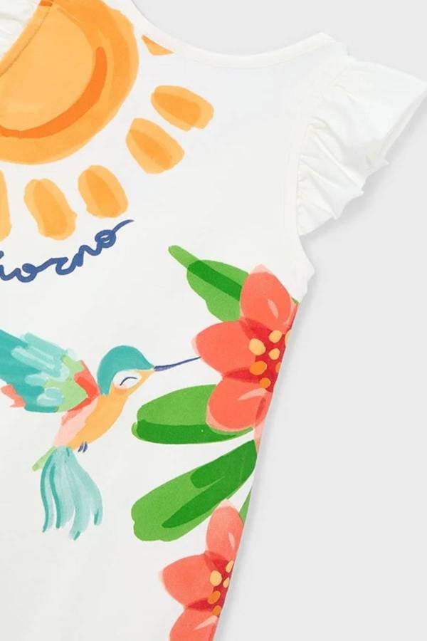 Mayoral Yazlık Kız Elbise Ekru