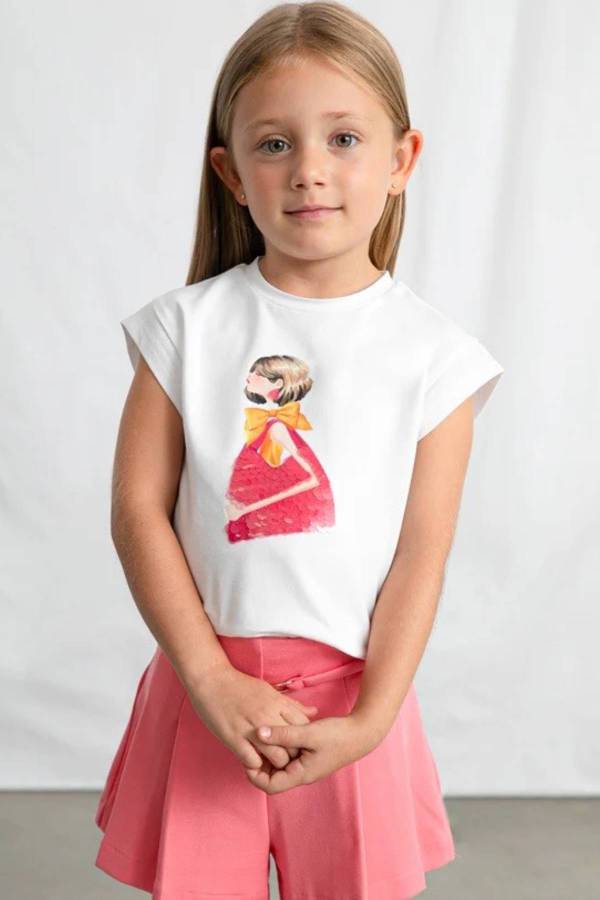 Mayoral Yazlık Kız Kısa Kol Figürlü T-shirt